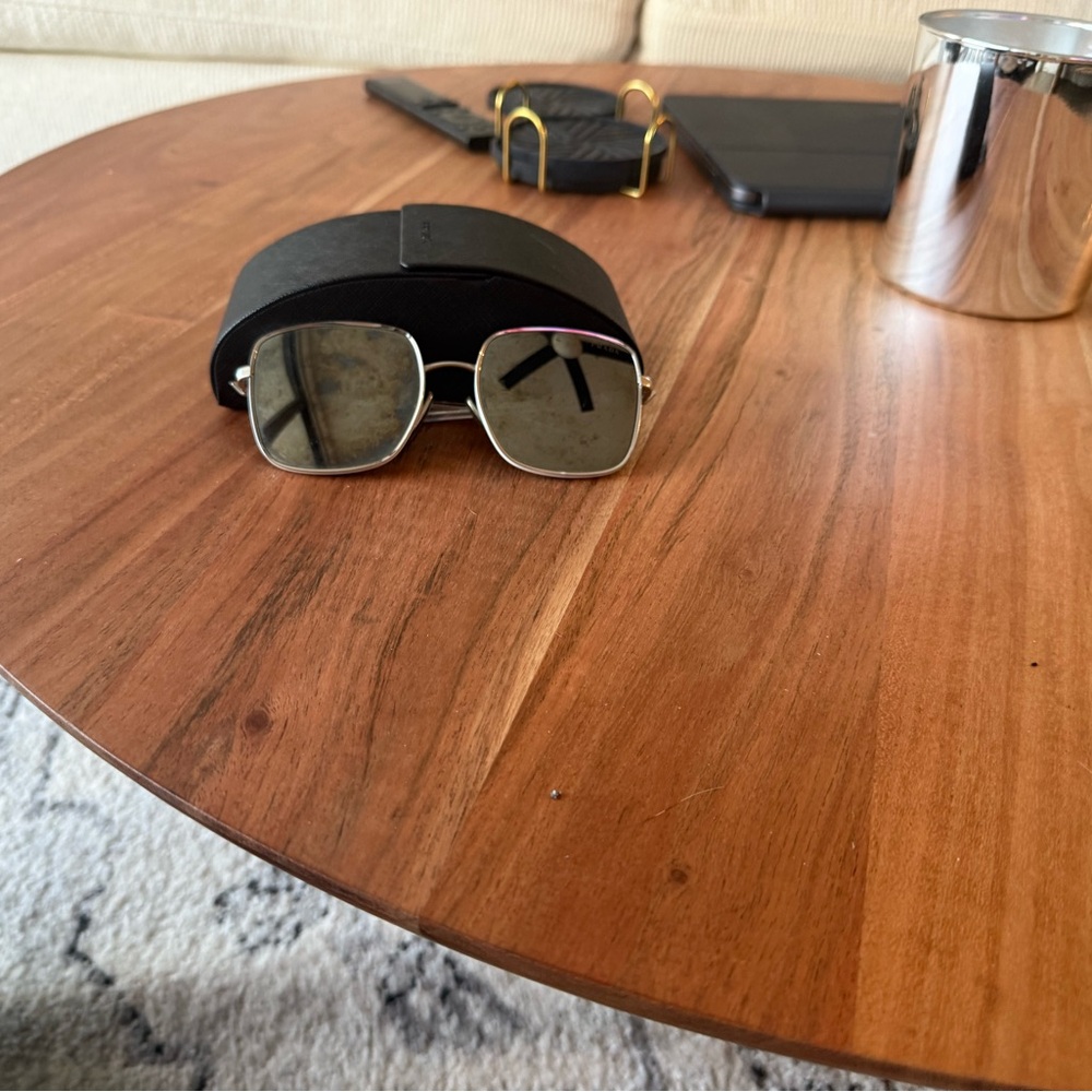 Prada Silver Sunglasses with Black Accents